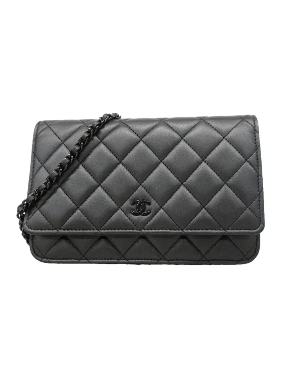 Chanel Wallet on Chain Quilted Lambskin Black Shoulder Bag